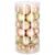 Set globuri de Craciun cu modele de sarbatori, 30 bucati, 6cm, roz si auriu