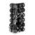 Set globuri de Craciun, 36 bucati, 3 modele, 3cm, negru
