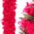 Ghirlanda pentru decor sau bradul de Craciun, model puf si pene, rosu intens, 180cm