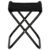 Scaun pliabil pentru camping sau pescuit, cadru metalic, maxim 100 kg, 26x26x34 cm, negru