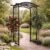 Pergola gradina metalica, suport plante cataratoare, 105x46x215 cm, negru