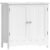 VASAGLE Dulap baie baza lavoar, cu 2 usi, 2 rafturi, alb 60x60x30 cm, alb