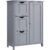VASAGLE Dulap de baie, din MDF, cu 3 sertare, raft reglabil, 30x60x81cm, gri