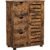 SONGMICS Comoda cu 3 sertare si dulap, 60x30x80cm, maro rustic