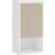 VASAGLE Dulap de baie de perete cu 3 polite, usa cu directie de deschidere reglabila, 30x40x80 cm, alb cu bej