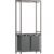 VASAGLE Cos de rufe, 2 compartimente, saci de rufe detasabili, 2 rafturi, tija umerase, 2x46L, 73x33x177cm, gri