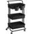 SONGMICS Carucior de depozitare pe roti, pentru bucatarie sau baie, cu 3 nivele, 42x34x86 cm, negru