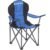 SONGMICS Scaun pliabil camping cu sezut buretat, suport bauturi, husa transport, 250 kg, 90x55x102 cm, albastru