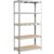 SONGMICS Raft de depozitare metalic, cu rafturi din MDF, 5 polite, max. 600 kg, 200x100x50cm, argintiu