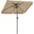 SONGMICS Umbrela de gradina cu manivela, 200×150 cm, UPF 50+, inclinare 30°, structura metalica, maro taupe