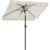 SONGMICS Umbrela de gradina cu manivela, 200×150 cm, UPF 50+, inclinare 30°, structura metalica, bej