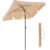 SONGMICS Umbrela terasa gradina sau plaja, cu inclinare, husa, 200x125cm, taupe