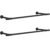 SONGMICS Set 2 sine metalice de agatat haine, montare pe perete, aspect industrial, 84x30x7cm, negru