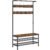 VASAGLE Cuier pentru haine cu 9 carlige si suport pentru pantofi, stil industrial, cadru din otel, 100x42x182 cm