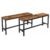 VASAGLE Set 2 banci de interior, pentru masa bucatarie, stil industrial, 108x33x50cm, maro rustic
