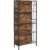 VASAGLE Biblioteca, raft cu 4 niveluri, cadru otel si polite din MDF, 74x30x155cm, maro rustic si negru