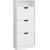 VASAGLE Dulap pantofi cu 3 usi rabatabile, pentru 14-18 perechi, 60x24x130 cm, alb