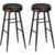 VASAGLE Set 2 scaune bar Ekho, tapitate PU, inaltime sezut 76 cm, 52×76 cm, negru