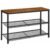 VASAGLE Etajera pantofi cu 3 niveluri, rafturi metalice reglabile si blat superior, stil industrial, 75x28x53 cm, maro rustic