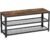 VASAGLE Raft pentru pantofi cu 2 polite, 100x30x45cm, otel, stil industrial, maro rustic si negru