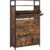 VASAGLE Dulap pantofi din MDF cu ​​3 usi basculante, pentru 15-24 perechi, 80x30x130cm, maro rustic