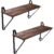 VASAGLE Rafturi de perete suspendate, set 2 bucati, 60x20x33cm, stil industrial, maro rustic si negru