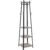 VASAGLE Cuier de haine cu 3 rafturi, suport cu carlige, din otel, 43x43x180 cm, stil industrial, gri si negru