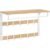 VASAGLE Raft de perete tip cuier, 10 carlige detasabile, sina pentru haine, 30x65x42cm, stejar si alb