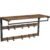 VASAGLE Cuier de perete cu raft de depozitare, 10 carlige, 30x80x42 cm, maro rustic