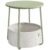VASAGLE Masuta de cafea rotunda cu cos de stofa, stil modern, 45x50cm, verde cu crem