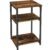 VASAGLE Noptiera cu 3 nivele pentru dormitor, cadru din otel, design industrial, 34x30x58cm, maro rustic