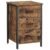 VASAGLE Noptiera cu 3 sertare pentru dormitor, design industrial, 40x40x60cm, maro rustic