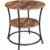 VASAGLE Masuta laterala rotunda, tip noptiera, cu 2 rafturi, cadru de otel, 55x55cm, maro rustic