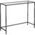 VASAGLE Masa de intrare, blat din sticla securizata, cadru din metal, pentru sufragerie, 100x35x80cm, negru