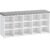 VASAGLE Banca pentru hol cu suport pentru pantofi, 15 compartimente, cu perna, 30x105x48cm, alb