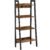 VASAGLE Biblioteca tip scara, cadru otel cu 4 polite din MDF, stil industrial, 56x34x138cm, maro rustic si negru