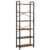 VASAGLE Biblioteca cu cadru otel si 6 polite, stil industrial, 66x30x186cm, maro rustic si negru