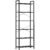 VASAGLE Biblioteca 6 niveluri, cu cadru metalic si rafturi PAL, 66x30x186 cm, negru