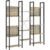 VASAGLE Biblioteca cu 14 rafturi din lemn, cadru metalic, 24x158x166cm, stil industrial, stejar si negru