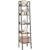 VASAGLE Biblioteca tip scara cu 5 rafturi, design industrial, cadru metalic si rafturi din PAL, 34x30x170 cm, maro rustic