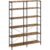 VASAGLE Biblioteca 6 rafturi, cadru metalic, stil industrial, 30x120x170 cm, maro rustic