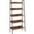 VASAGLE Biblioteca tip scara, cadru otel cu 5 polite, stil industrial, 80x30x170 cm, maro