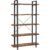 VASAGLE Biblioteca cu 5 rafturi, cadru din otel si rafturi din PAL, 105x34x178cm, maro rustic si negru