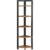 VASAGLE Biblioteca de colt cu 5 etaje, cadru metalic, 150x30x30cm, stil industrial maro rustic si negru
