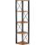 VASAGLE Biblioteca de colt cu 5 etaje, cadru metalic, stil industrial, 30x30x160 cm, maro rustic