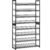 SONGMICS Raft pentru pantofi suprapozabil, pe 8 nivele, din metal, cu rafturi reglabile, pentru 32-40 perechi, 31x 92x163cm, negru