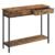 VASAGLE Masa consola pentru hol cu 2 sertare, stil industrial, PAL si cadru metalic, 100x30x80 cm, maro rustic