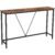 VASAGLE Masa tip consola cu cadru metalic, design industrial, 120x23x74 cm, maro rustic