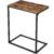 VASAGLE Masa laterala pentru laptop sau servire masa, stil industrial, 55x35x66cm, maro rustic si negru