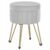 SONGMICS Taburet rotund cu spatiu de depozitare, tapiterie catifelata, 32x39x44 cm, gri